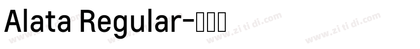Alata Regular字体转换